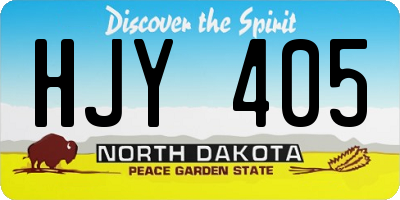 ND license plate HJY405