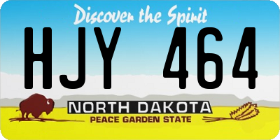ND license plate HJY464
