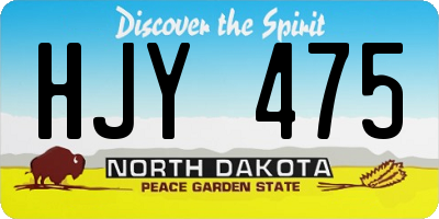 ND license plate HJY475