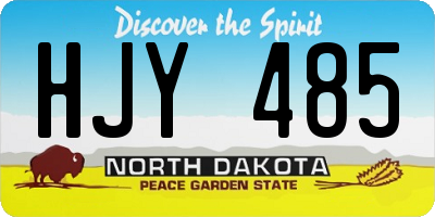 ND license plate HJY485