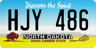ND license plate HJY486