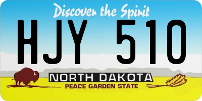 ND license plate HJY510