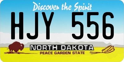 ND license plate HJY556