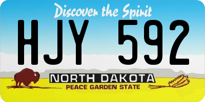 ND license plate HJY592