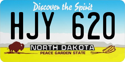 ND license plate HJY620