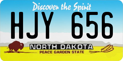 ND license plate HJY656
