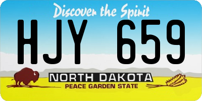 ND license plate HJY659