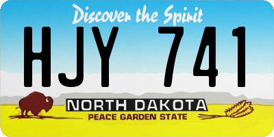 ND license plate HJY741