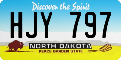 ND license plate HJY797