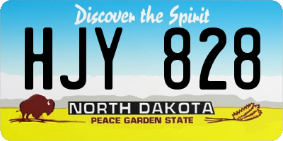 ND license plate HJY828