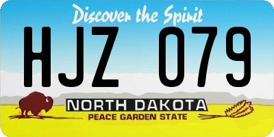 ND license plate HJZ079