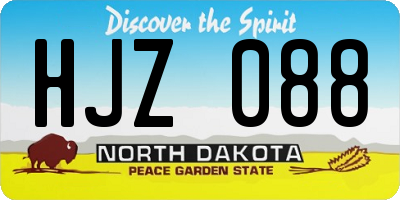 ND license plate HJZ088