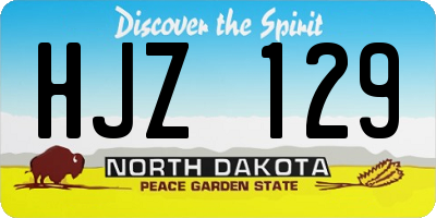 ND license plate HJZ129