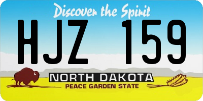 ND license plate HJZ159