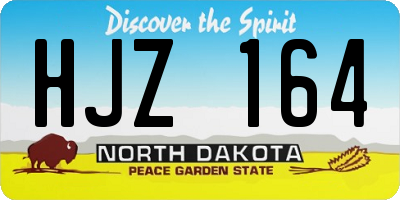 ND license plate HJZ164