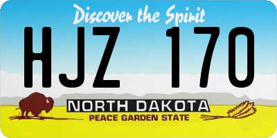 ND license plate HJZ170
