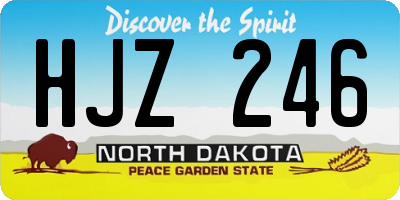 ND license plate HJZ246