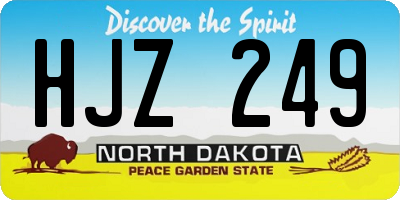 ND license plate HJZ249