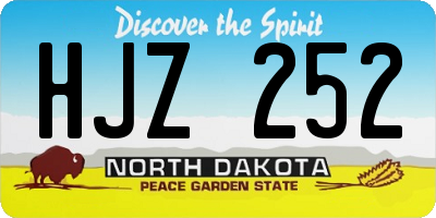 ND license plate HJZ252