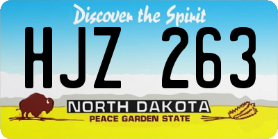 ND license plate HJZ263