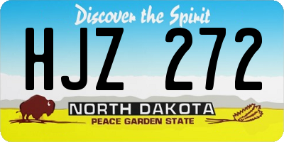 ND license plate HJZ272