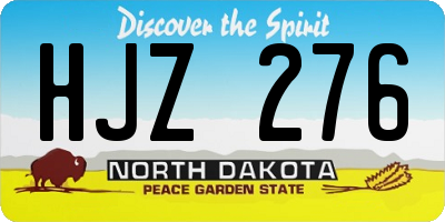 ND license plate HJZ276