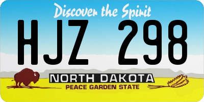 ND license plate HJZ298