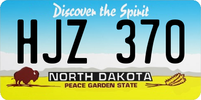 ND license plate HJZ370