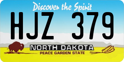 ND license plate HJZ379
