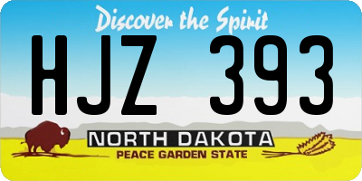 ND license plate HJZ393