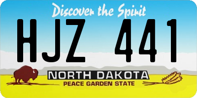 ND license plate HJZ441