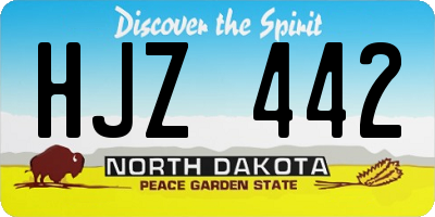 ND license plate HJZ442