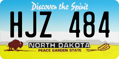 ND license plate HJZ484