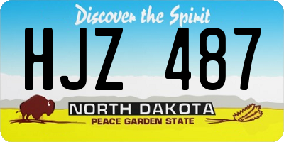ND license plate HJZ487