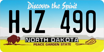 ND license plate HJZ490