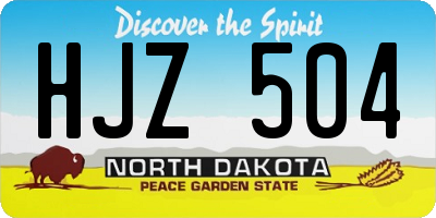 ND license plate HJZ504