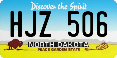 ND license plate HJZ506