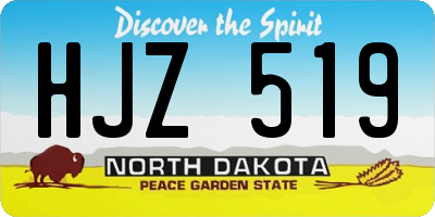 ND license plate HJZ519