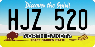 ND license plate HJZ520