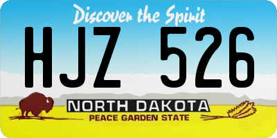 ND license plate HJZ526