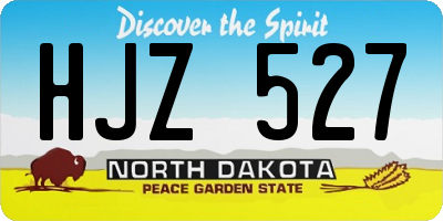 ND license plate HJZ527