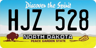 ND license plate HJZ528