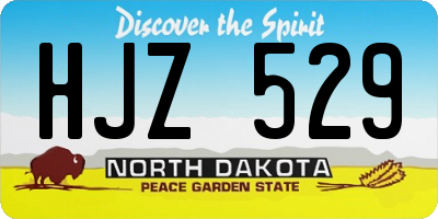 ND license plate HJZ529