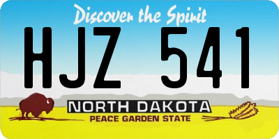 ND license plate HJZ541