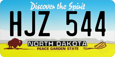 ND license plate HJZ544