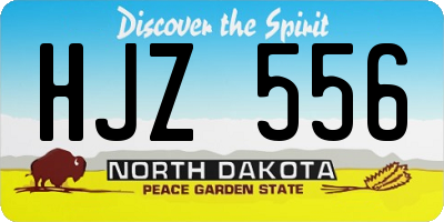 ND license plate HJZ556