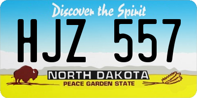 ND license plate HJZ557