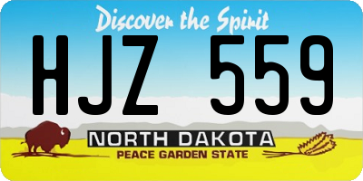 ND license plate HJZ559