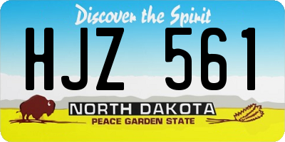 ND license plate HJZ561