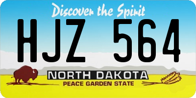 ND license plate HJZ564